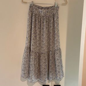 Madewell flowered midi skirt